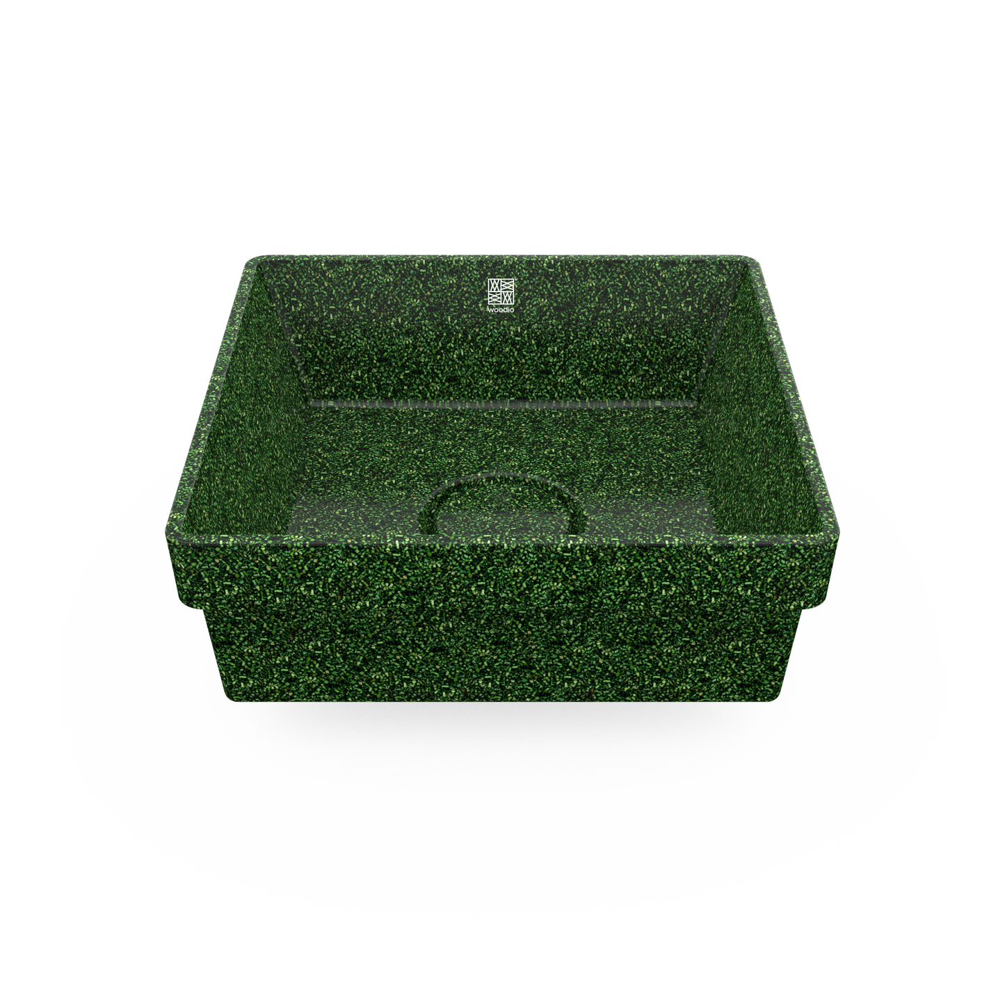 Iegremdējama izlietne Woodio Cube40 zaļa