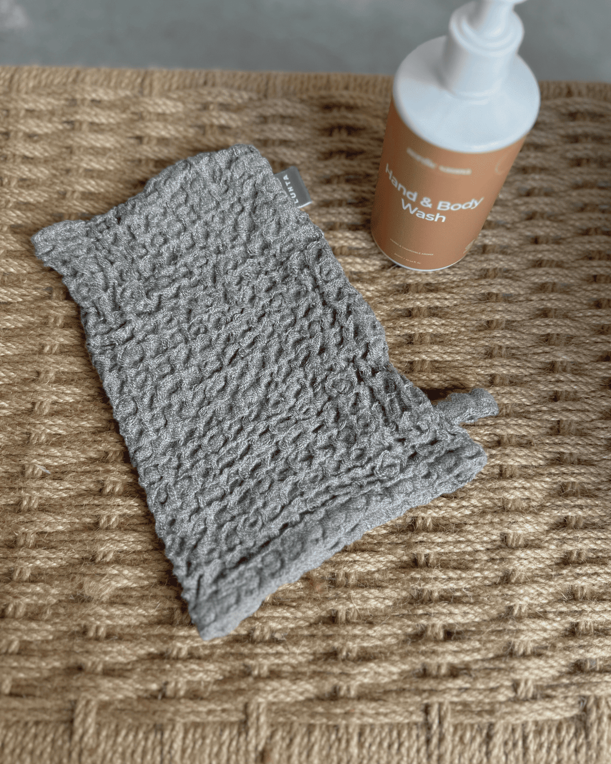 Linen massage glove | grey