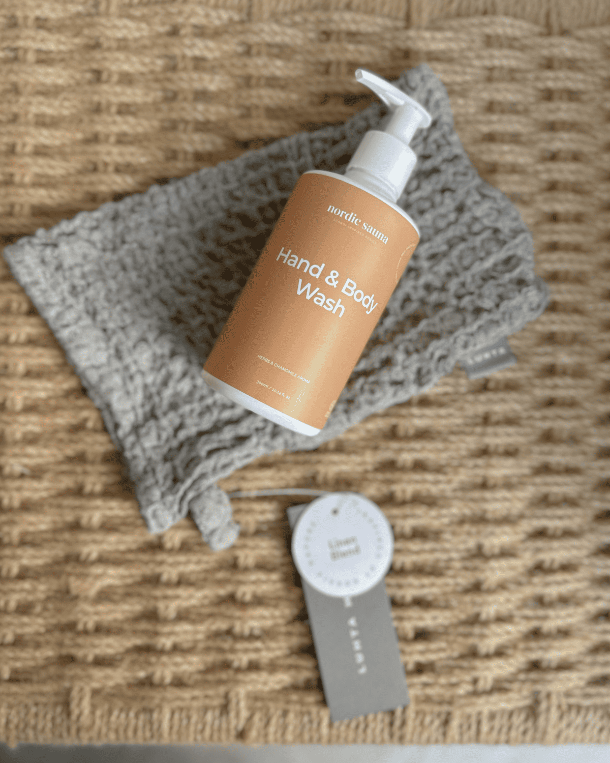 Linen massage glove | grey