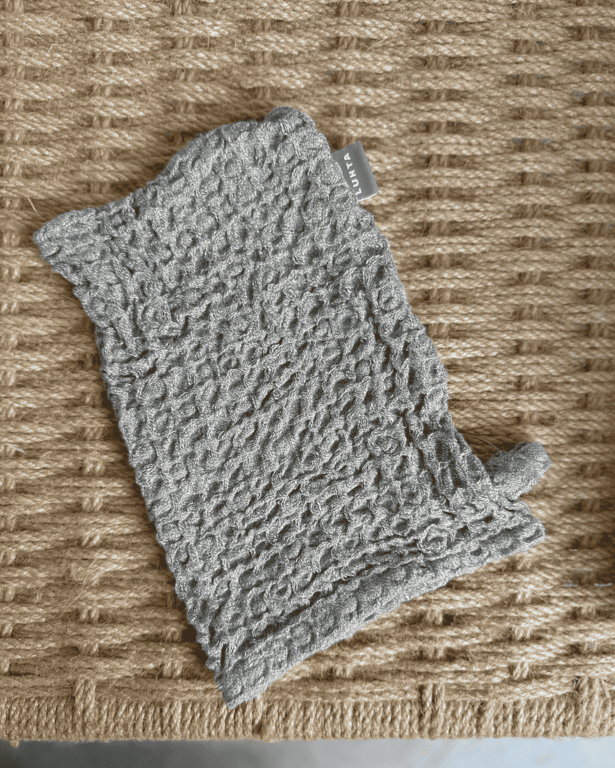 Linen massage glove | grey