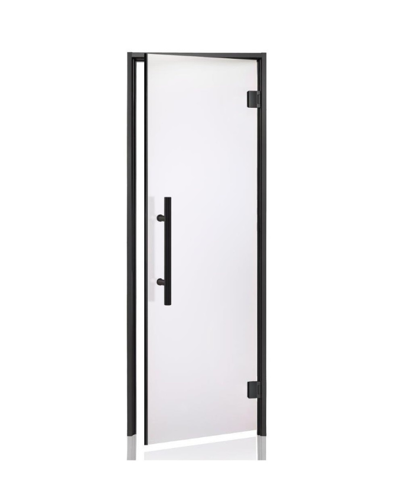 Tvaika saunas durvis Lux Black matt