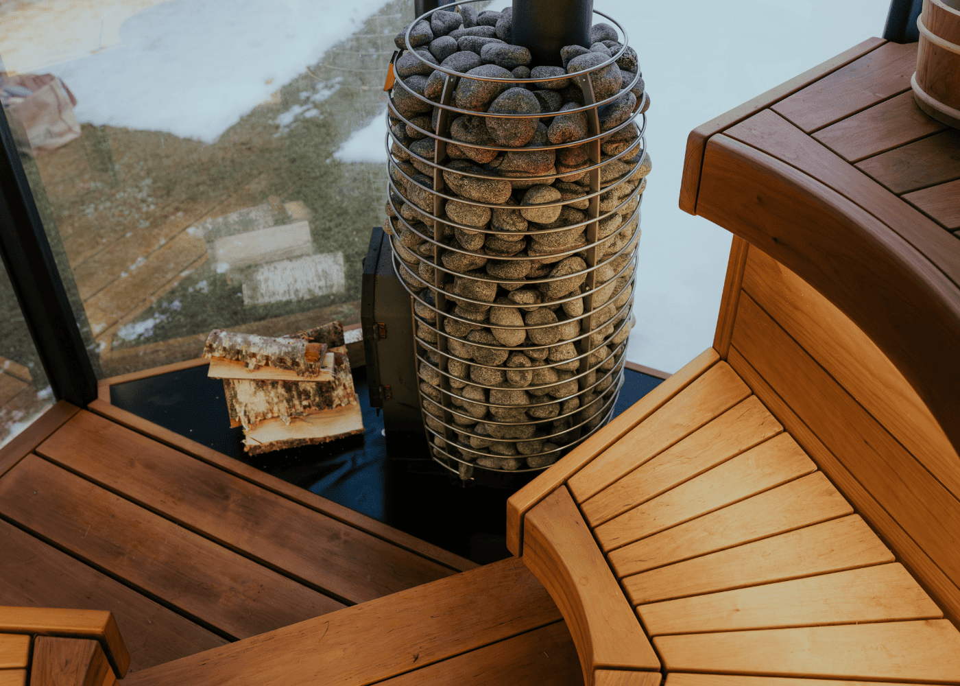 Hele Double Wood mirror sauna