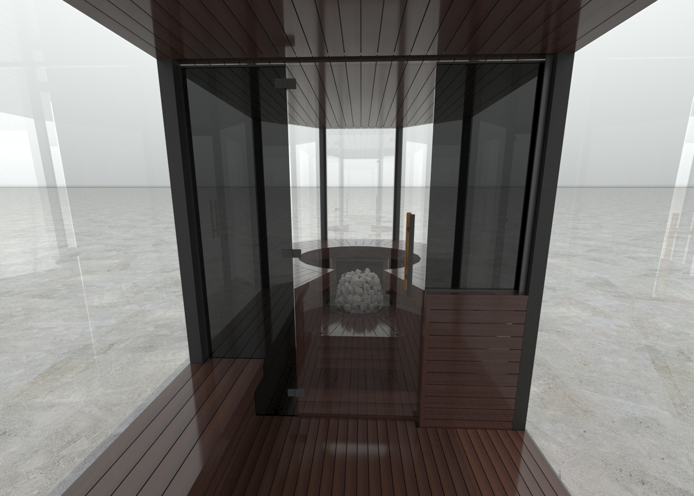 Hele Double spoguļsauna no Haljas houses