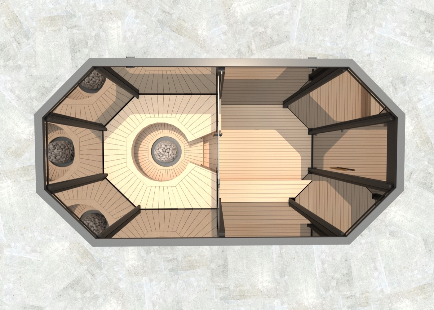 Hele Double mirror sauna