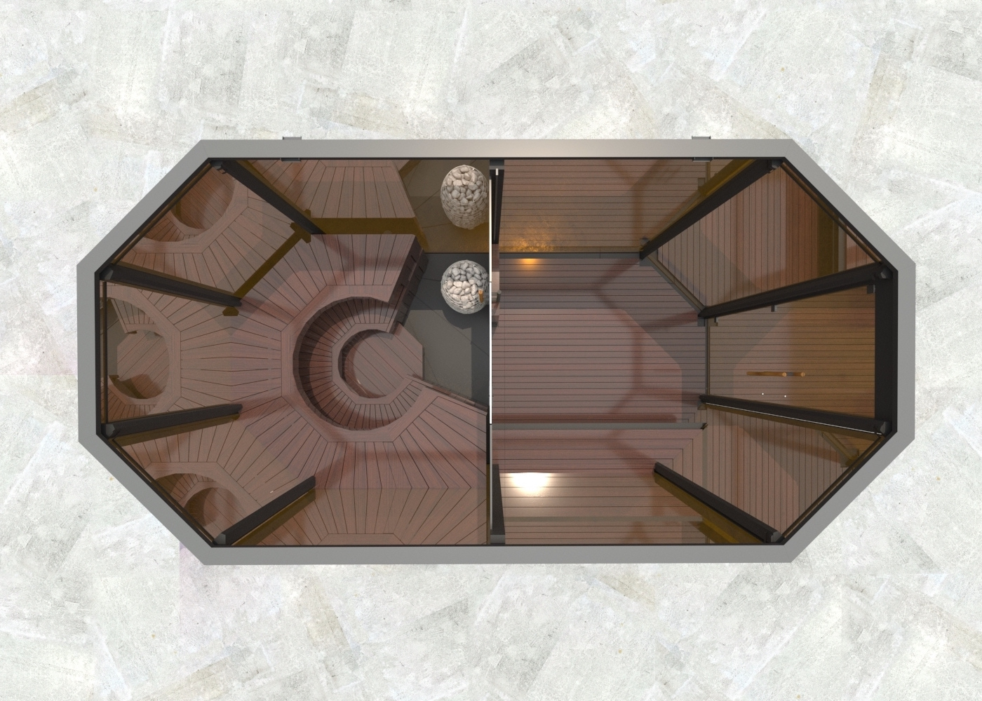 Hele Double spoguļsauna no Haljas houses