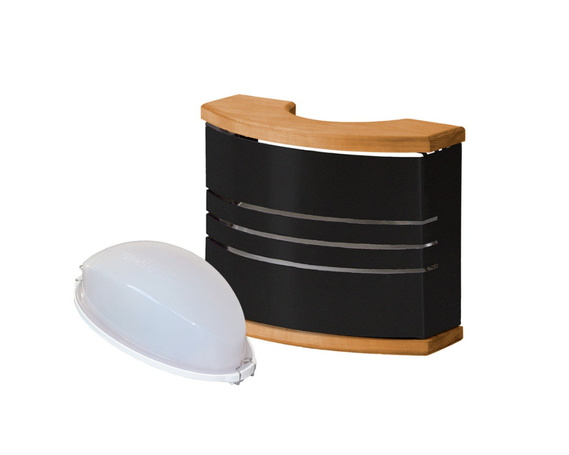 Pirts lampas abažūrs, melns