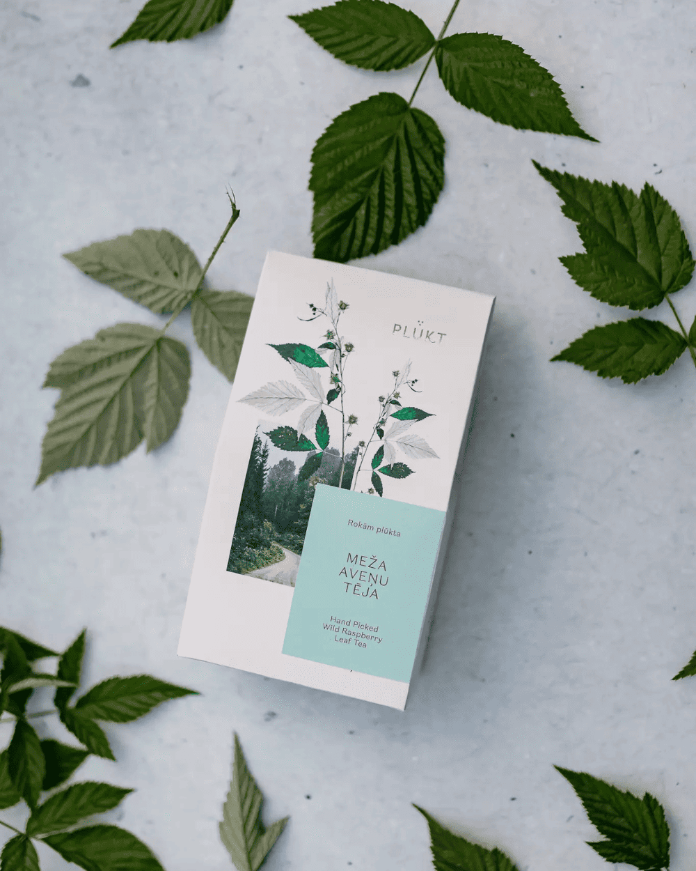 PLŪKT zāļu tēja ar meža aveņu lapiņām