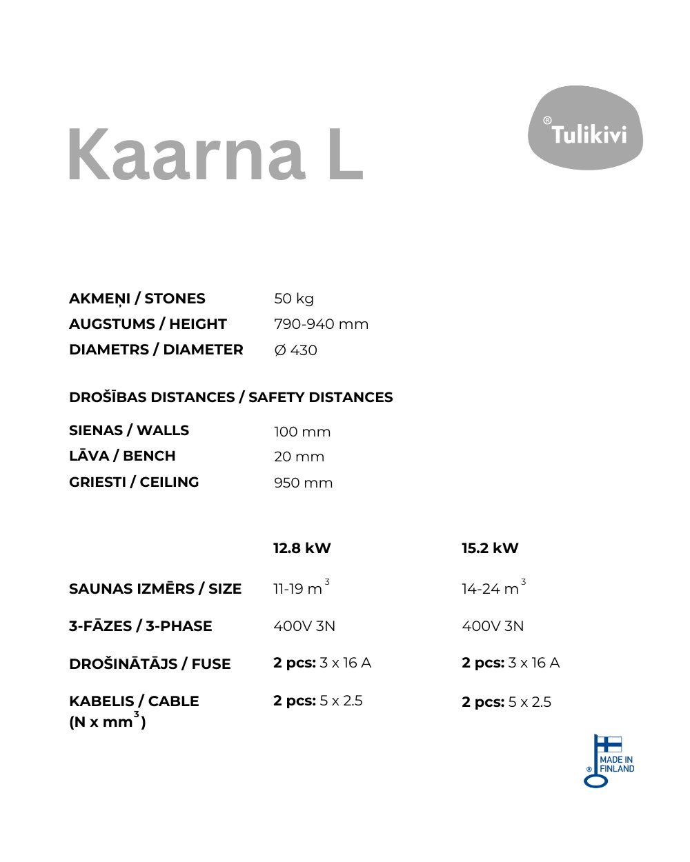 KAARNA L | nobile + Wi-Fi