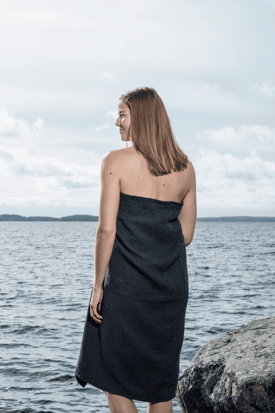 Rento Kenno pirts dvielis tumši pelēkā krāsā