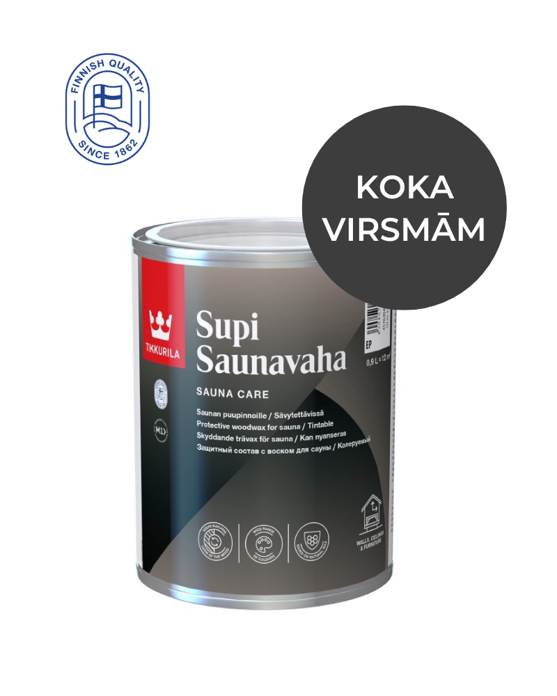 Supi Saunavaha vasks, melns