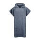 Poncho with linen | blue