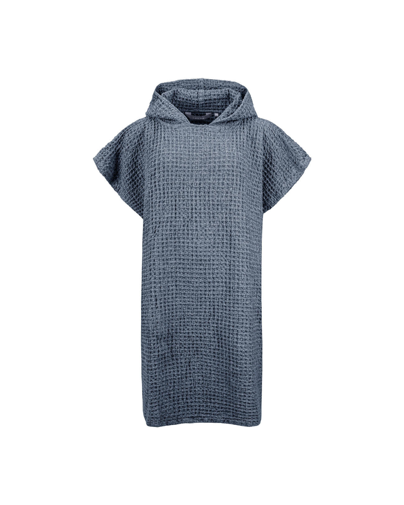 Poncho with linen | blue