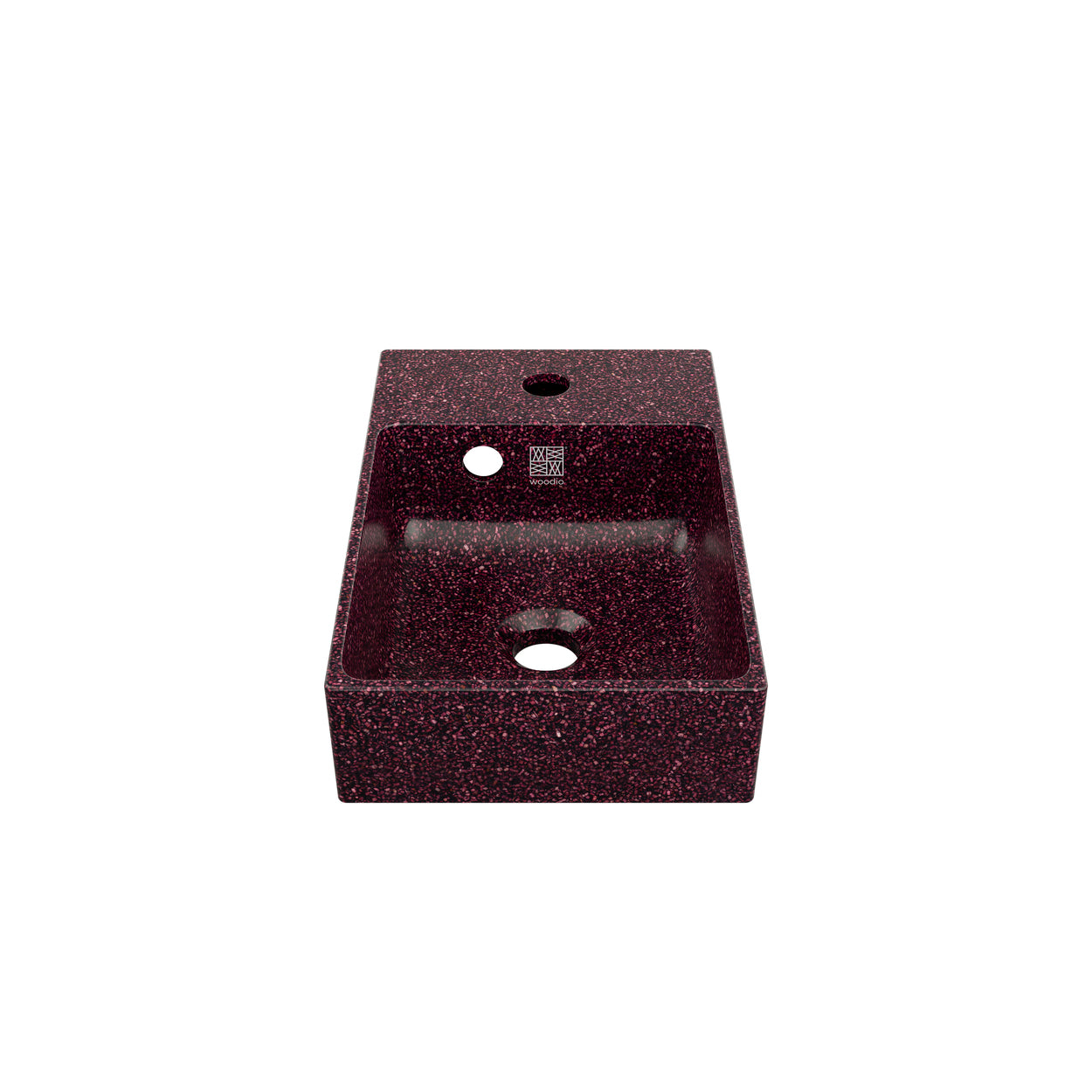Woodio izlietne Cube40 Slim Berry tonī