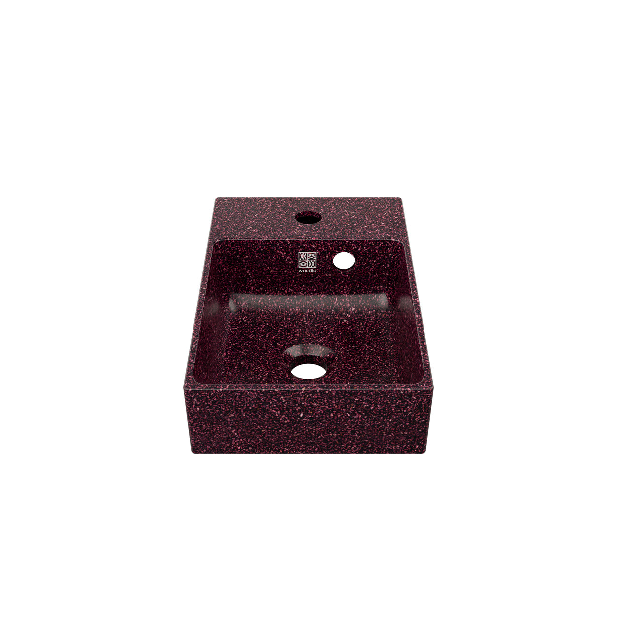 Woodio izlietne Cube40 Slim Berry tonī