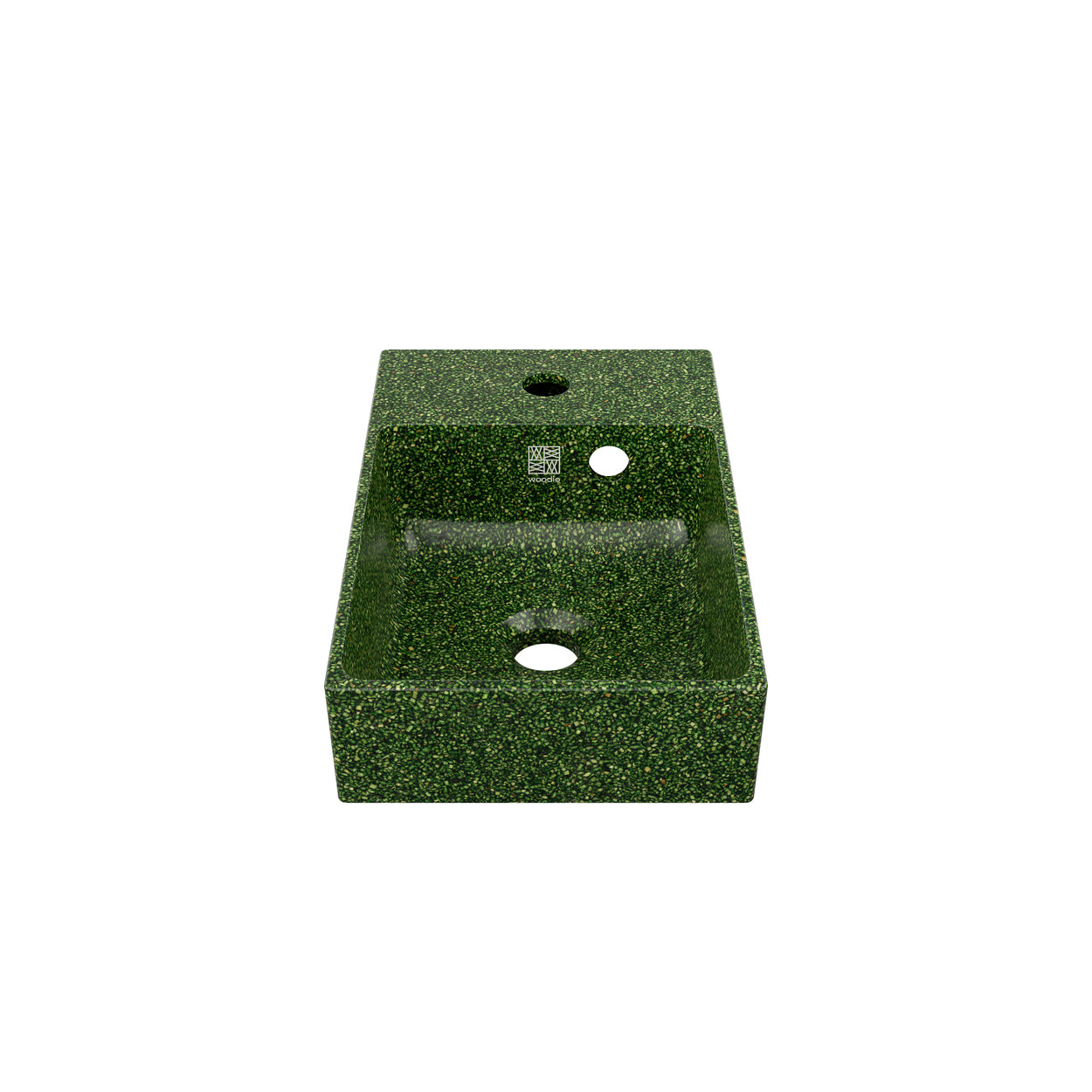 Woodio izlietne Cube40 Slim Moss tonī