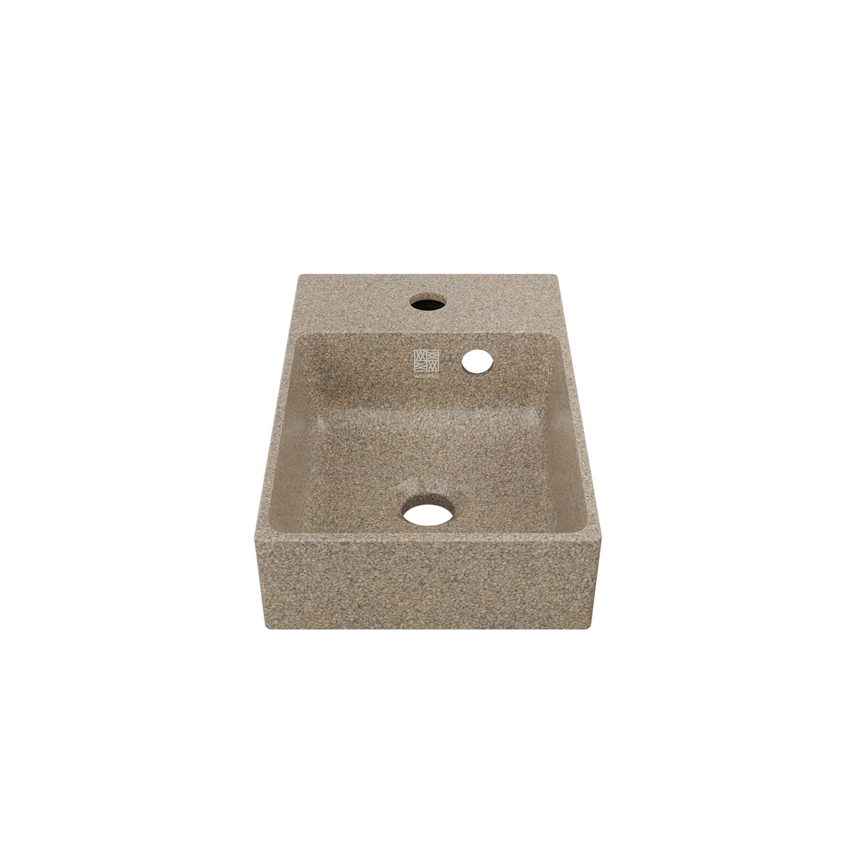 Woodio izlietne Cube40 Slim Mud tonī