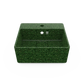 Pie sienas stiprināma izlietne Woodio Cube40 kvadrātveida zaļa
