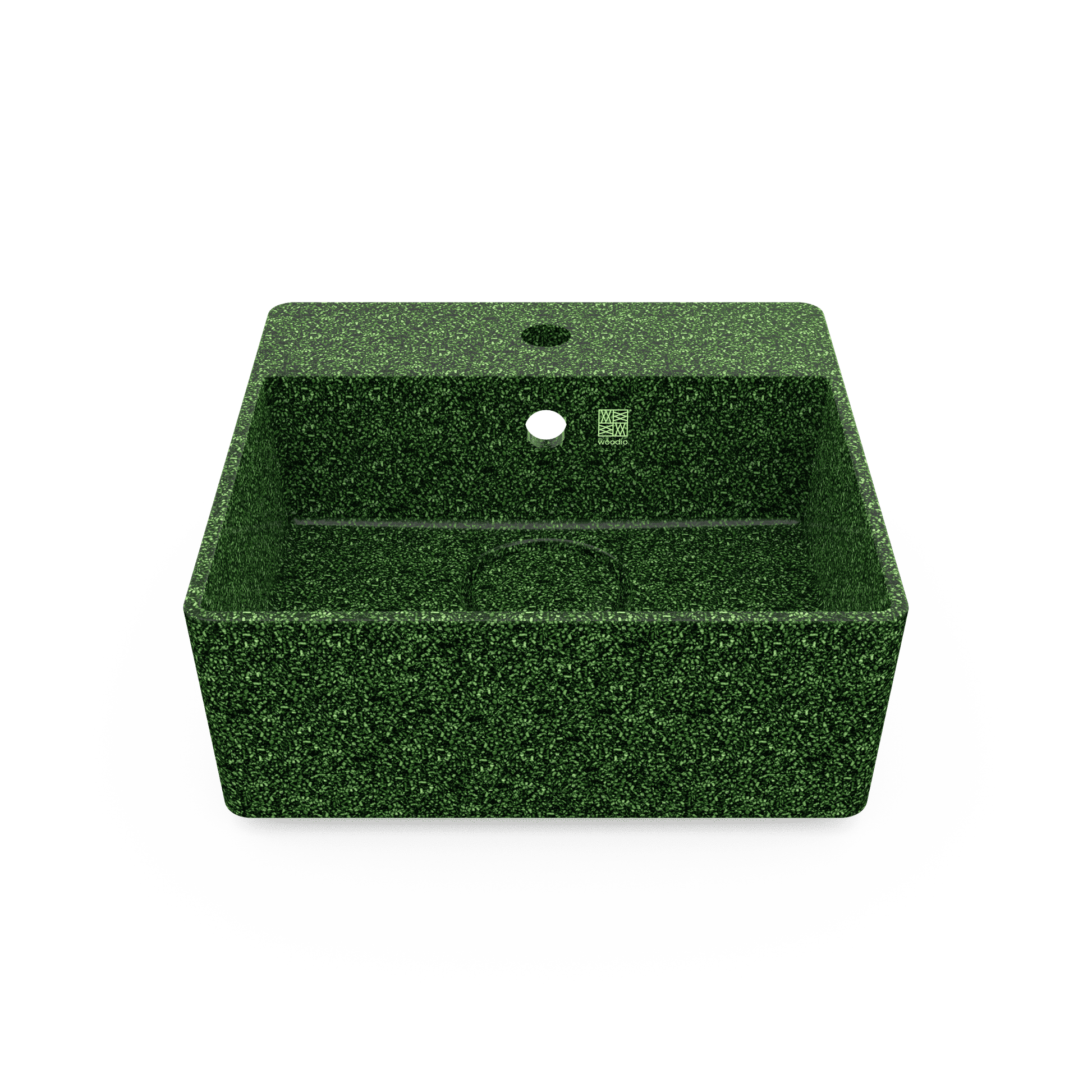 Woodio izlietne Cube40 Moss tonī