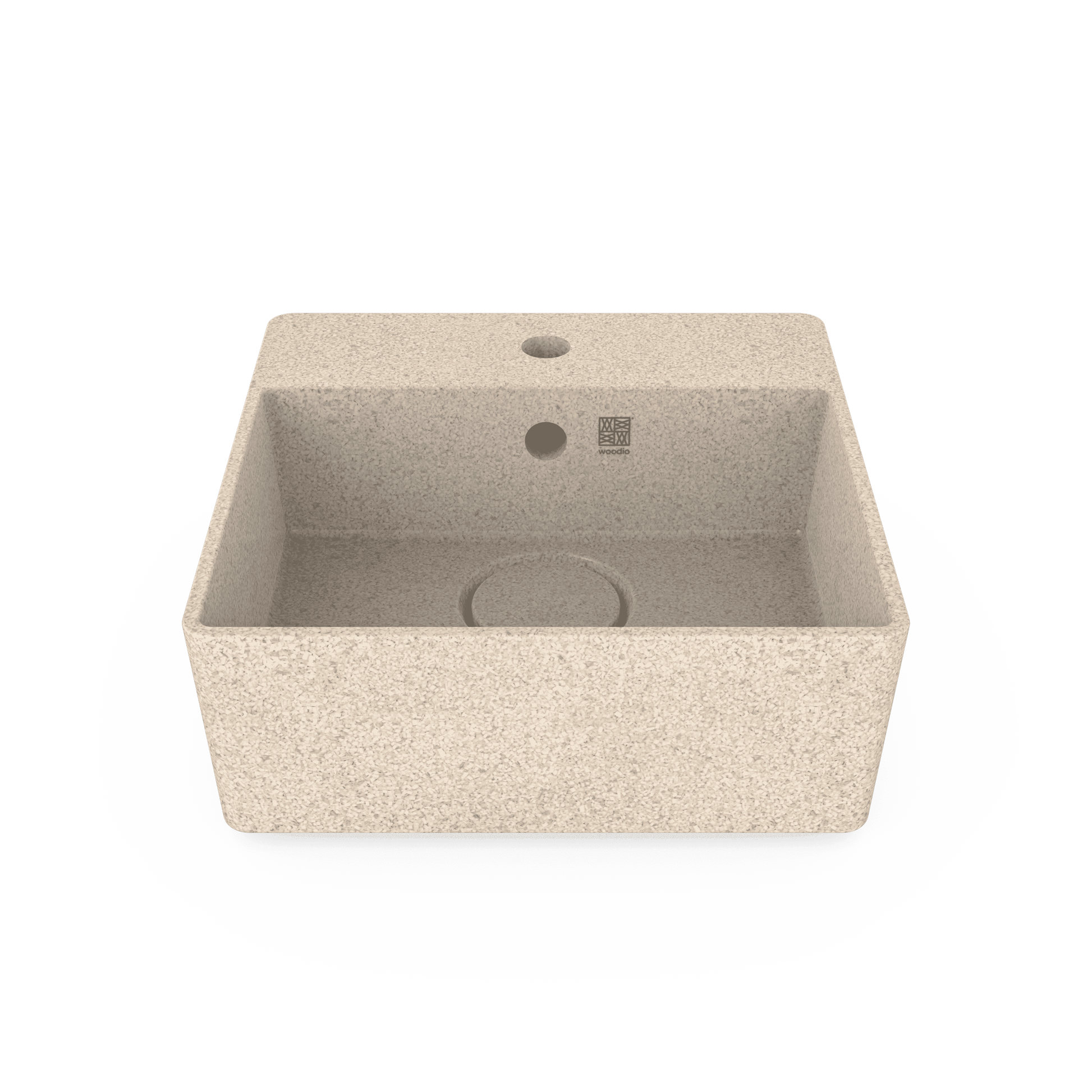 Cube 40 Woodio izlietne Polar tonis