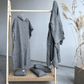 Poncho with linen | blue
