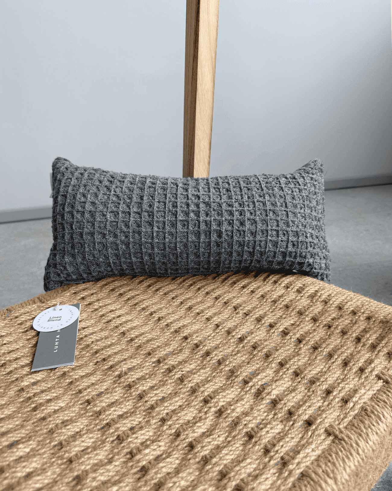 Sauna cushion with linen | blue