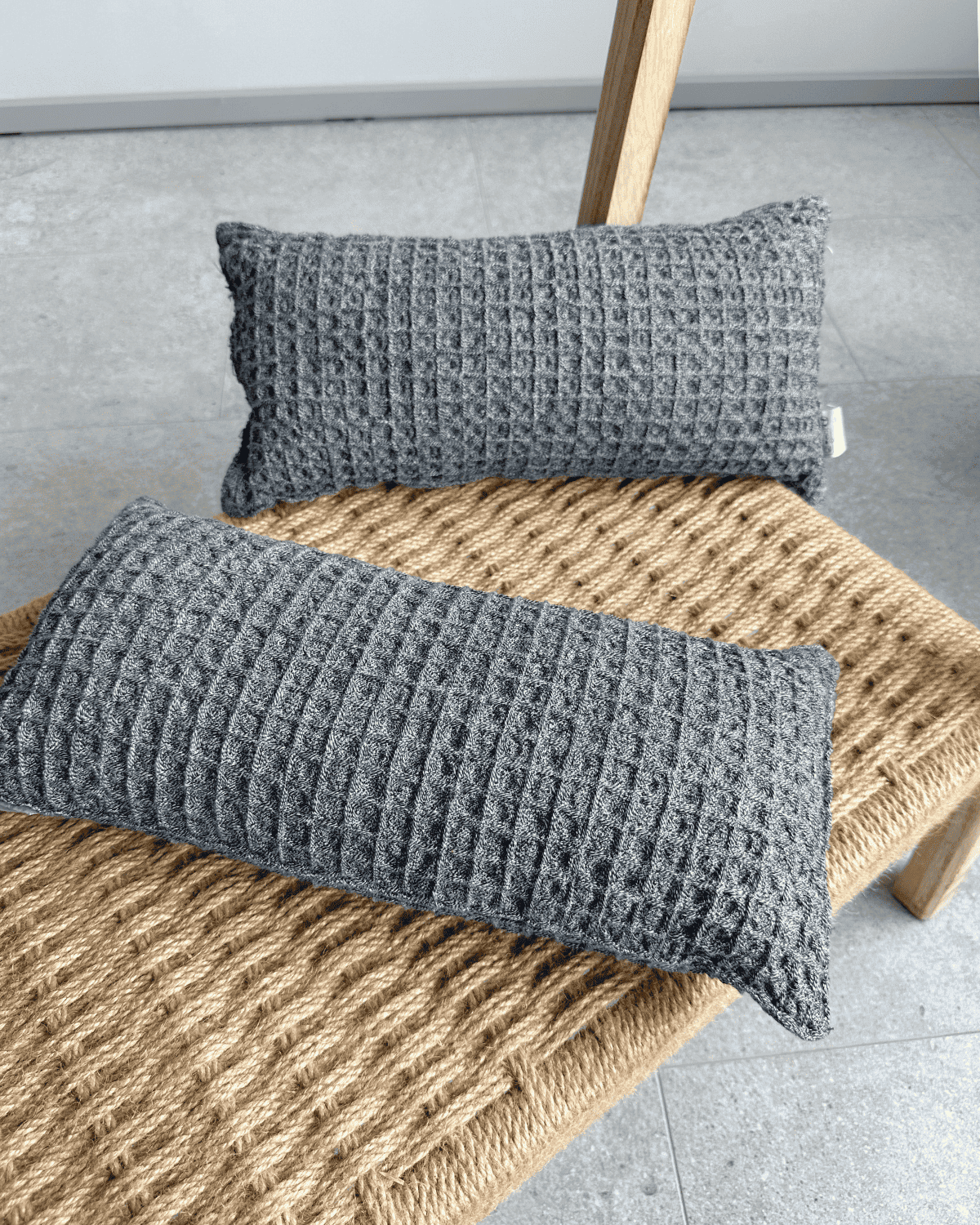 Sauna cushion with linen | blue