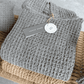 Poncho with linen | grey