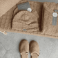 Sauna hat with linen | sand