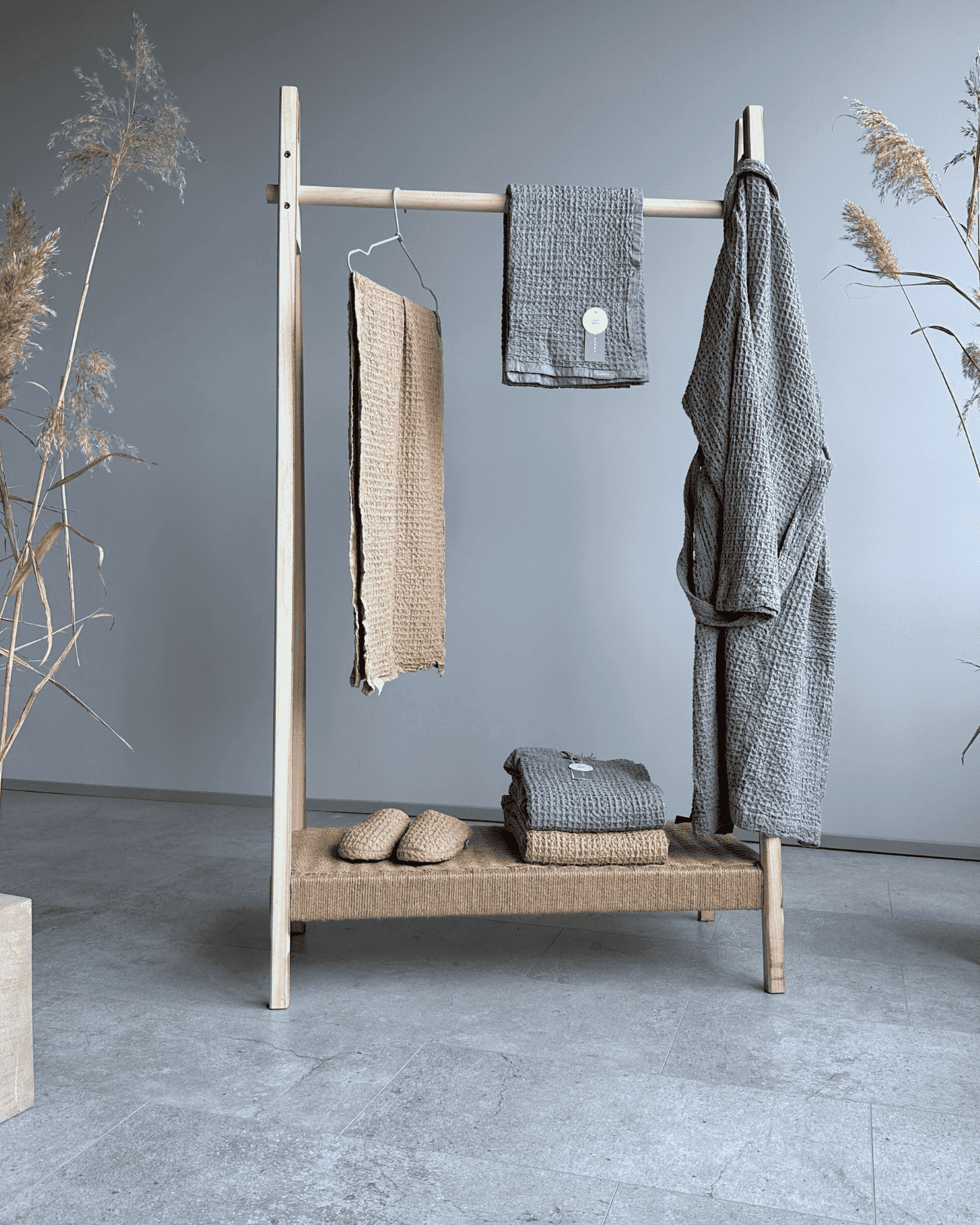 Sauna bench cover with linen | sand