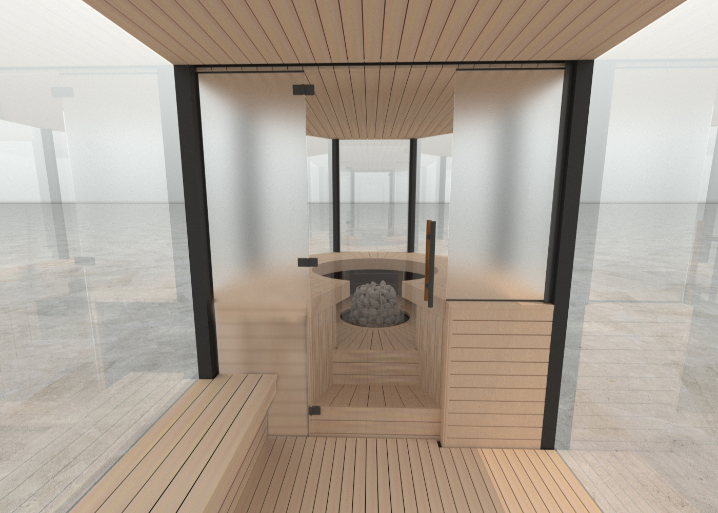 Hele Double spoguļsauna