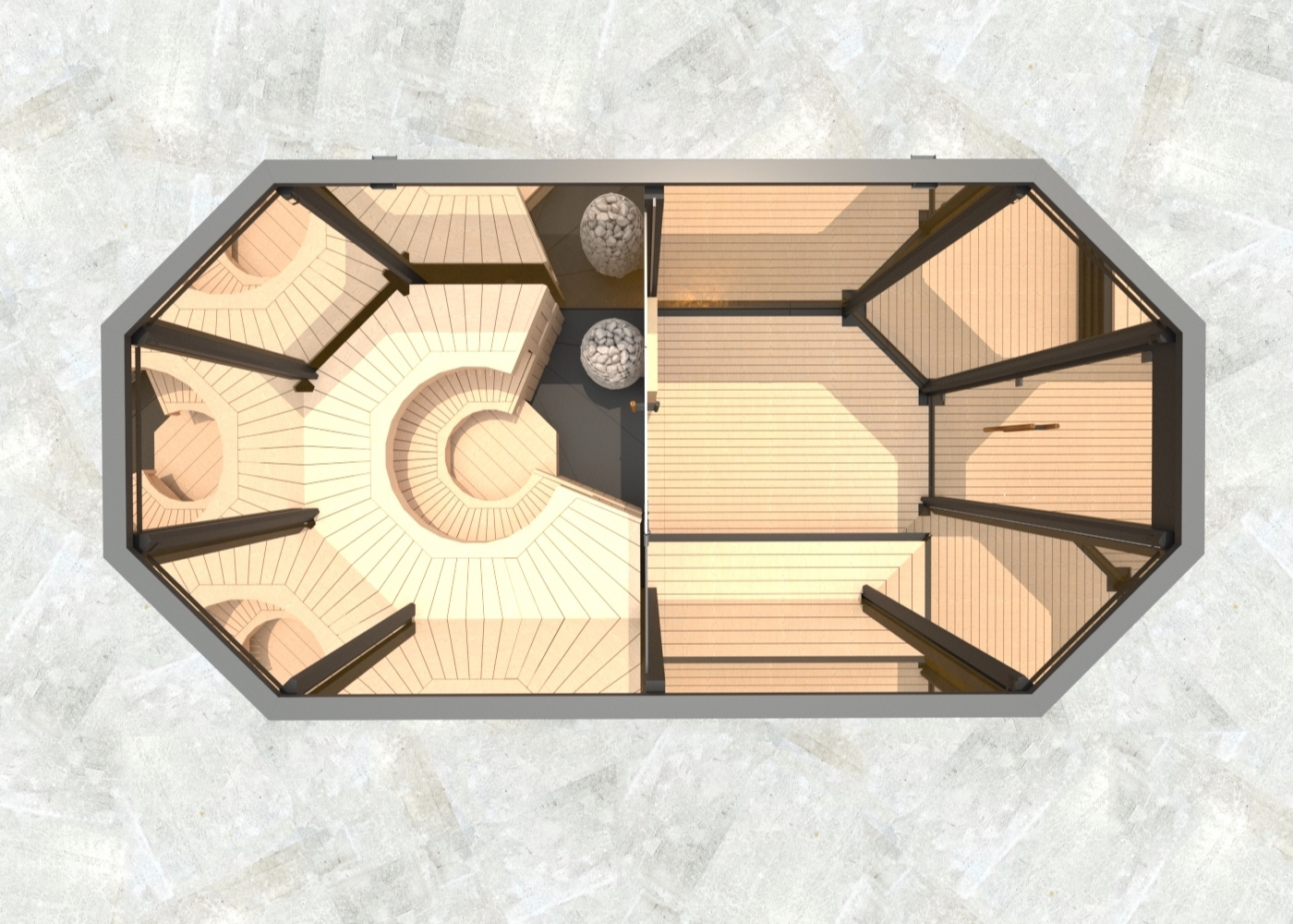 Hele Double spoguļsauna