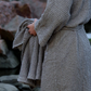 Bathrobe with linen | grey