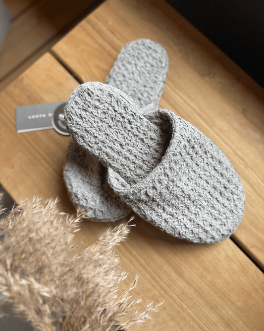 Pirts čības L/XL ar linu | pelēkas