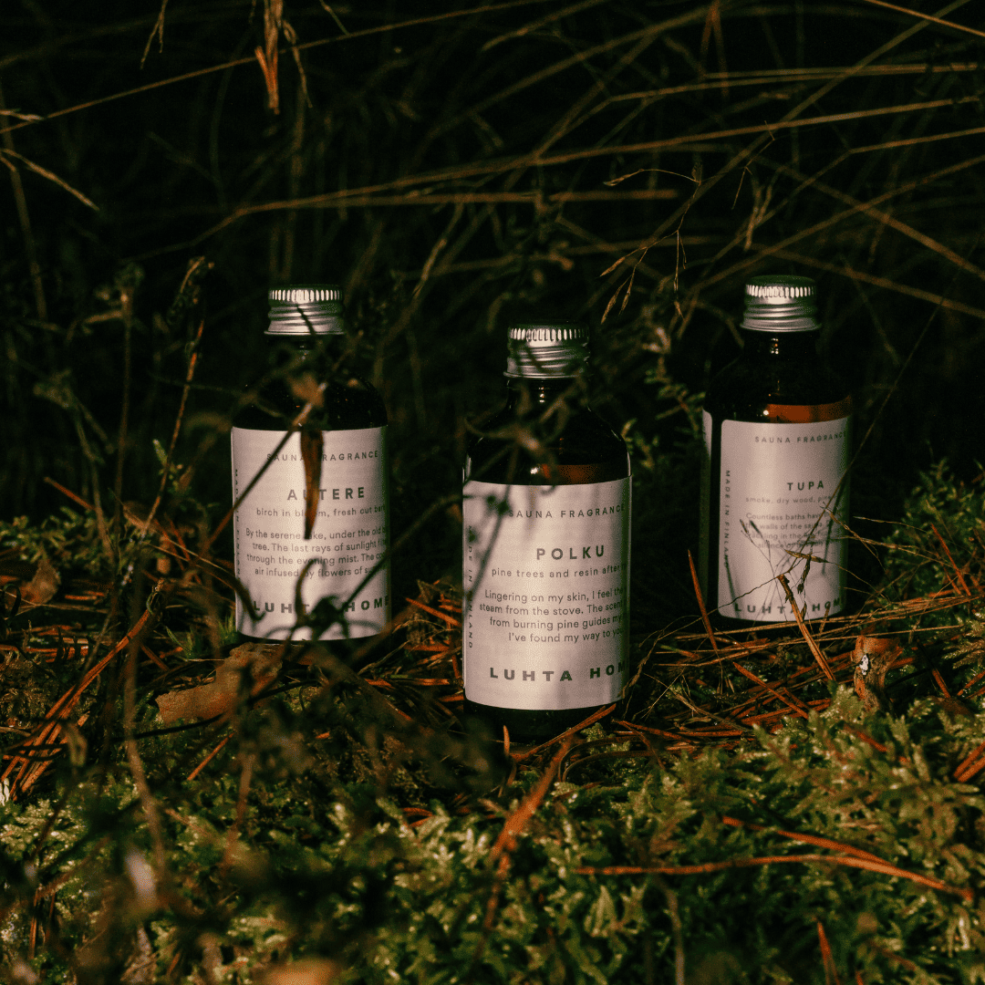 Pirts aromāti Luhta Home stikla pudelītēs