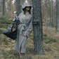Bathrobe with linen | grey