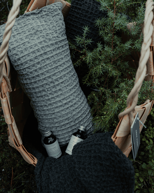 Sauna cushion with linen | grey