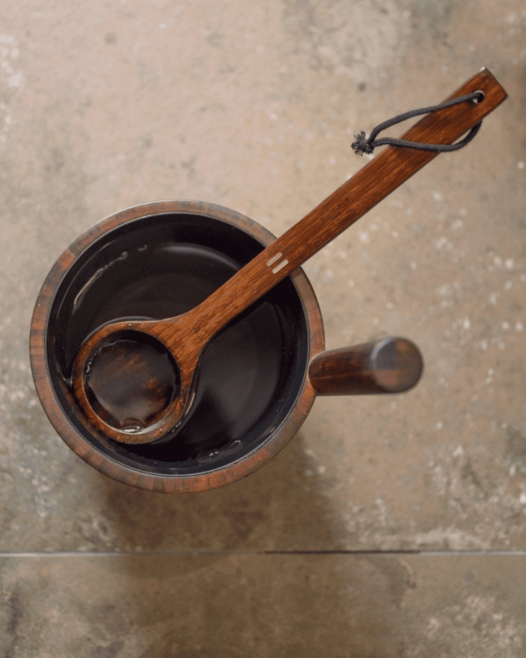 Pirts ķipis 5 l + karote | bambuss/tumšs