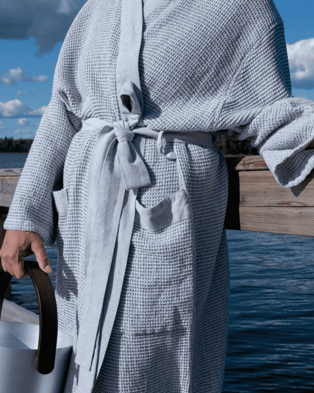 Sauna bathrobe | light grey