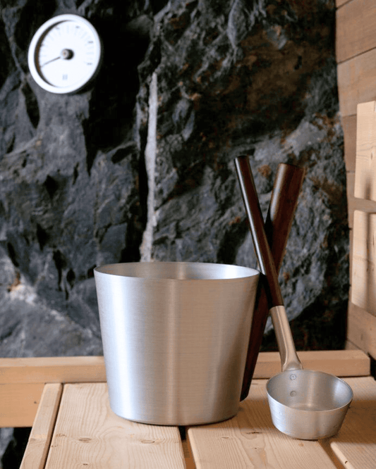 Pirts ķipis 5 l + karote | sudraba/tumšs