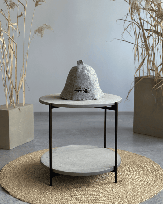 Wool hat "Saunas terapija"  | grey