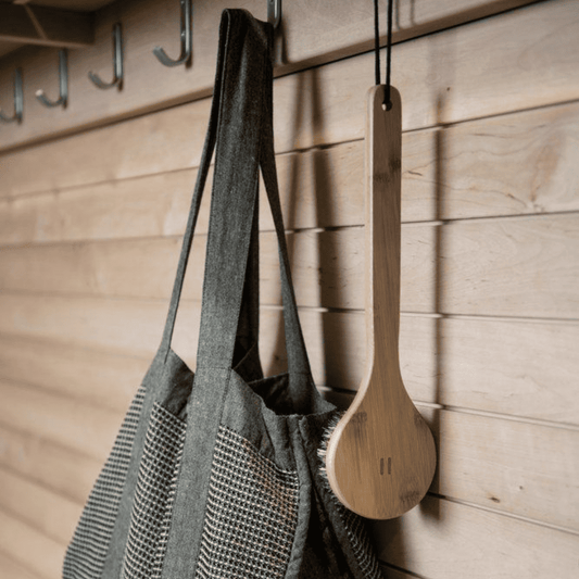 Masāžas birste ar kātu | bambuss