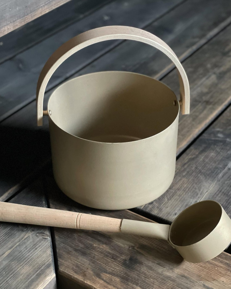 Sauna bucket set 6 l | gold