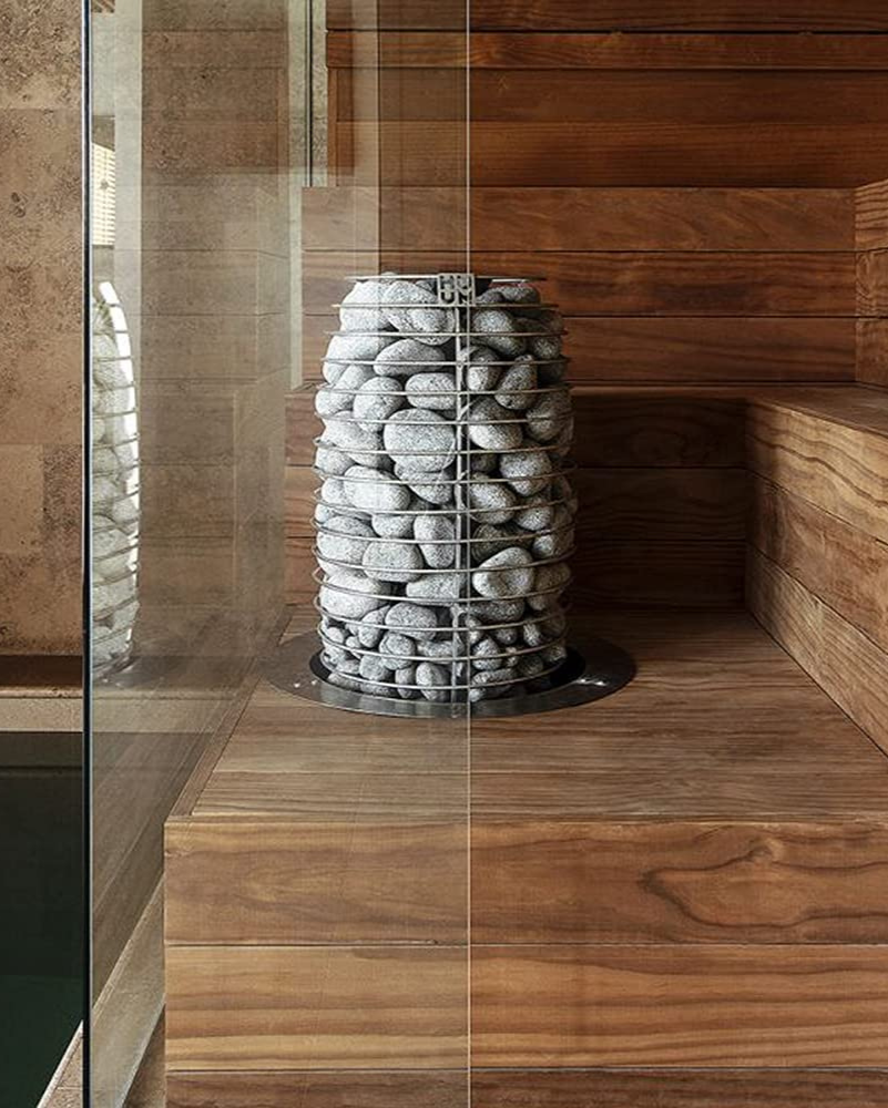 HUUM Hive Mini elektriskā saunas krāsns saunā