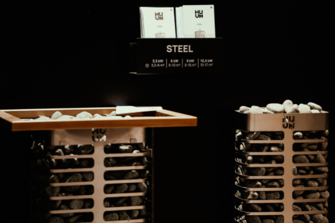 HUUM Steel elektriskā malkas krāsns ar nožogojumu