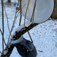 Emaljēta ūdens krūka un bļoda